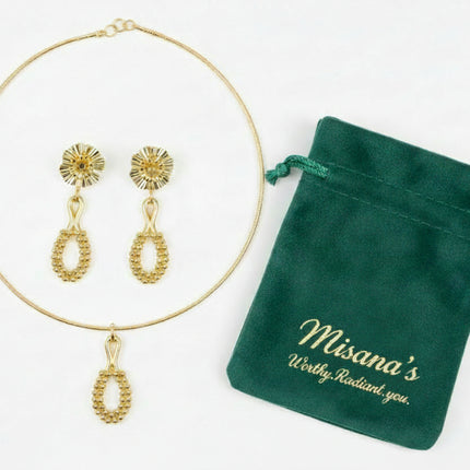 Radiant and sculptural 2pc golden Loop Set