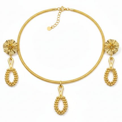 Radiant and sculptural 2pc golden Loop Set
