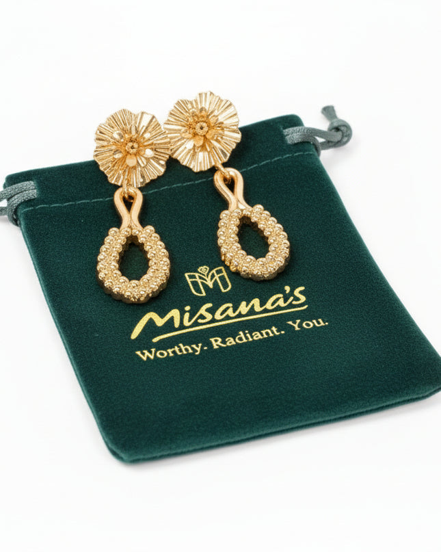 Radiant and sculptural 2pc golden Loop Set