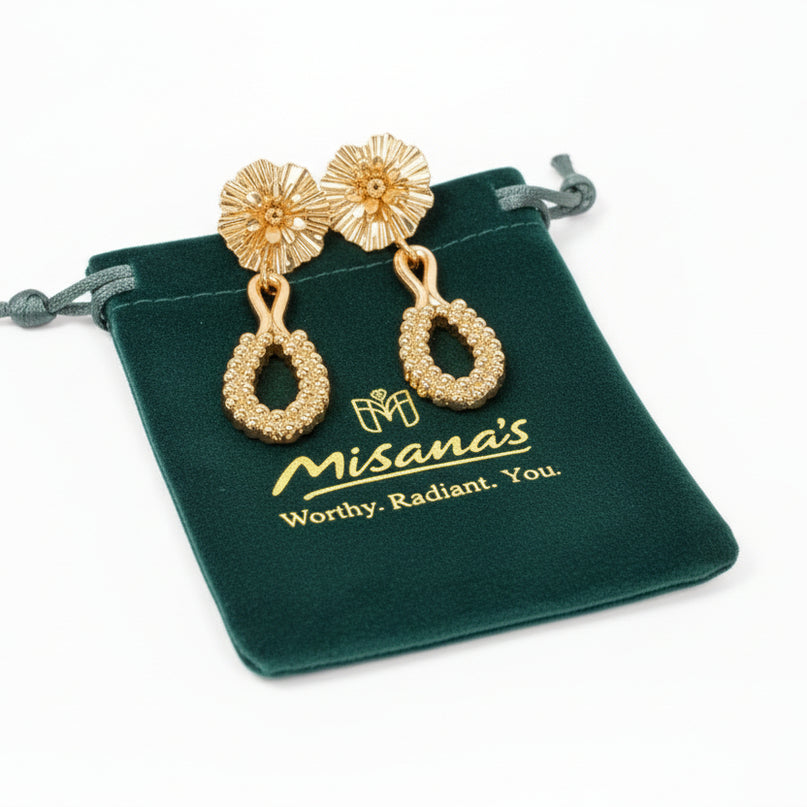 Radiant and sculptural 2pc golden Loop Set