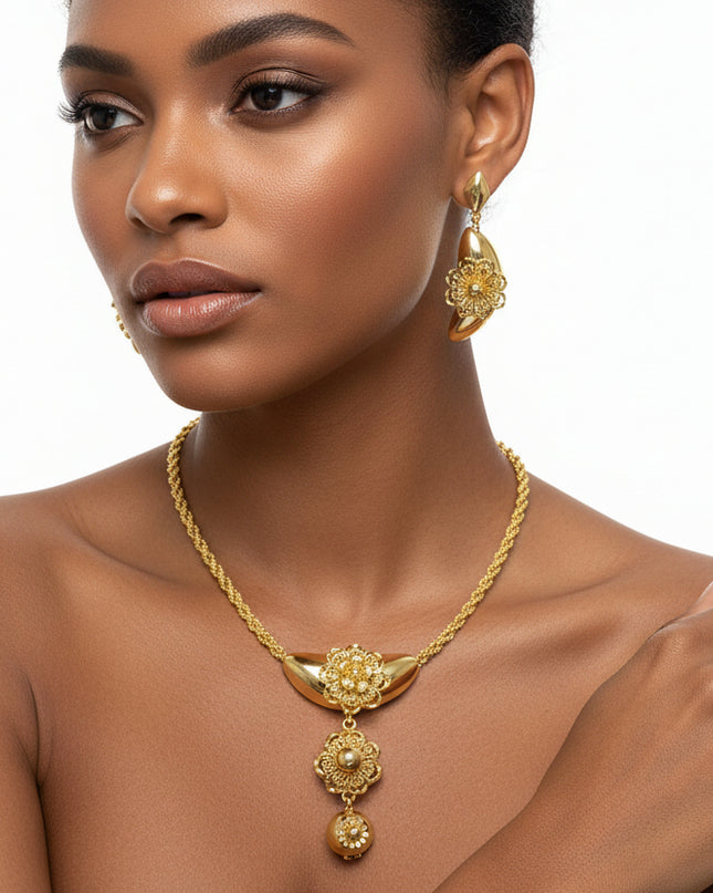 Golden Bloom Cascade Set