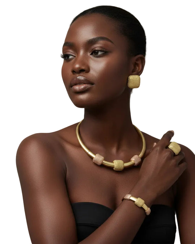 Three-Tone Textured Elegance