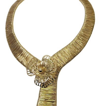 Golden Orchid Wire-Work Jewelry Set
