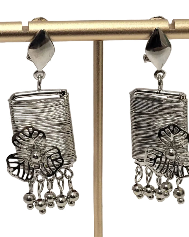 Silver Orchid Wire-Work Jewelry Set