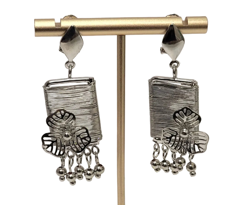 Silver Orchid Wire-Work Jewelry Set