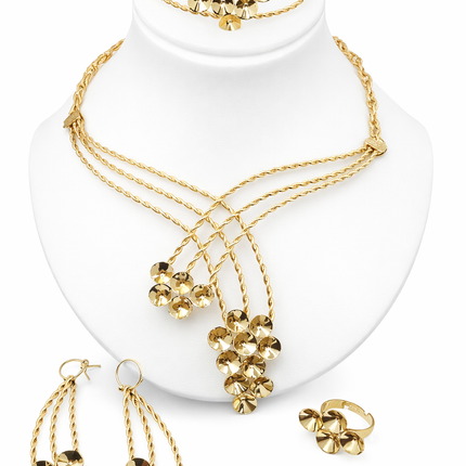 Golden Cascade Glam Set