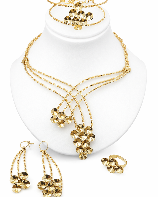 Golden Cascade Glam Set