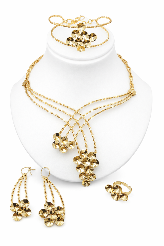 Golden Cascade Glam Set