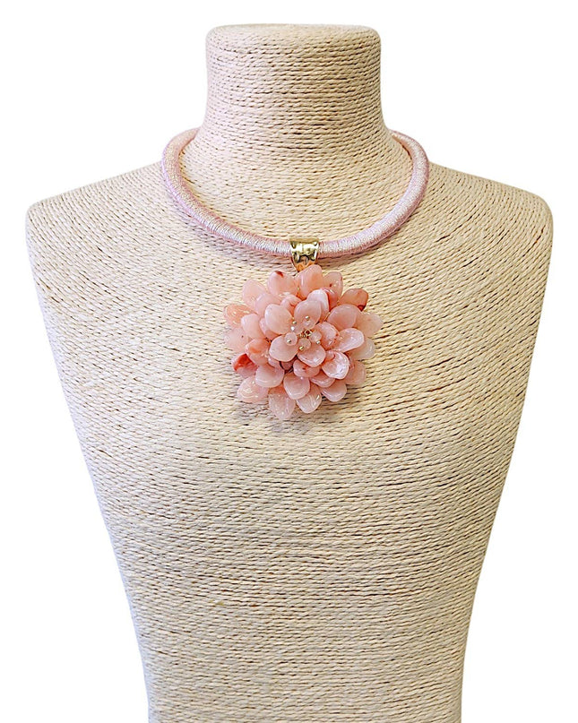 Flower Necklace | Pink Necklace | Floral | Pastel | Short