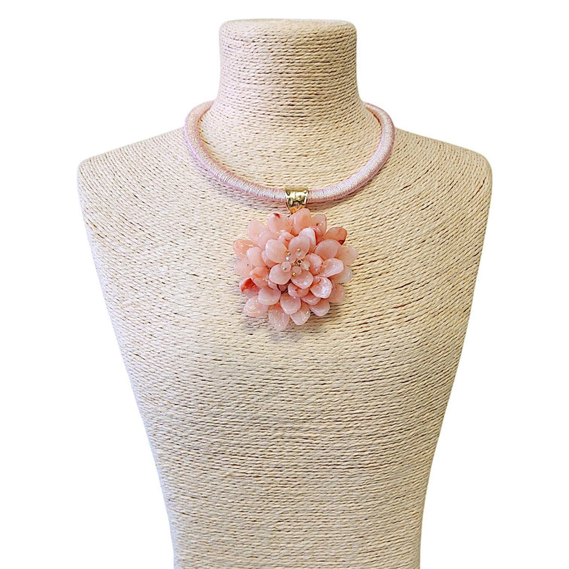 Flower Necklace | Pink Necklace | Floral | Pastel | Short