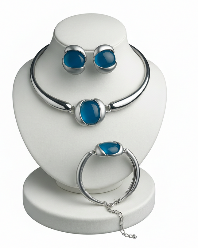 Elegant Aqua Glow Jewelry Set