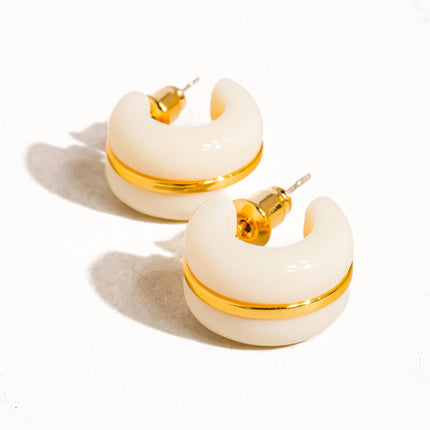Arlo 18K Gold Small C Hoop Earring