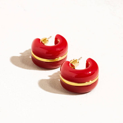 Arlo 18K Gold Small C Hoop Earring