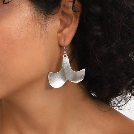 Antique Silver Plated Boho Design Earrings