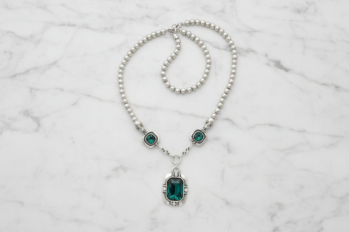 Fine silver plated hand made jewelry set