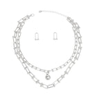 16.5 + 3 inches / Rhodium / Silver