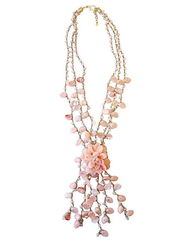 Pastel Pink Necklace | Flower Necklace | Spring Necklace