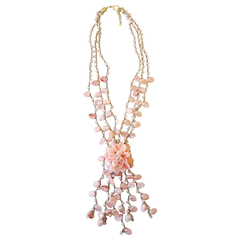 Pastel Pink Necklace | Flower Necklace | Spring Necklace