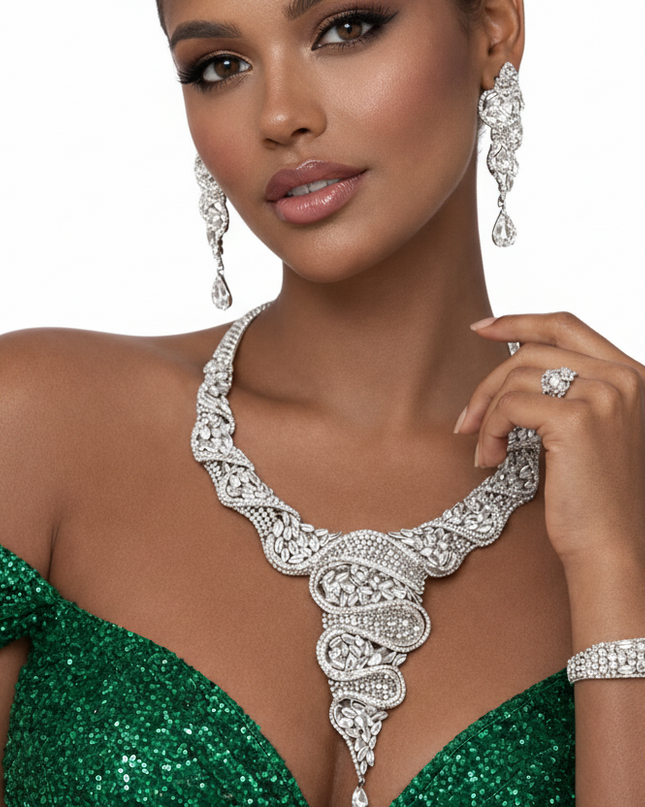 Serpentina Royale Zirconia Bridal Jewelry Set –