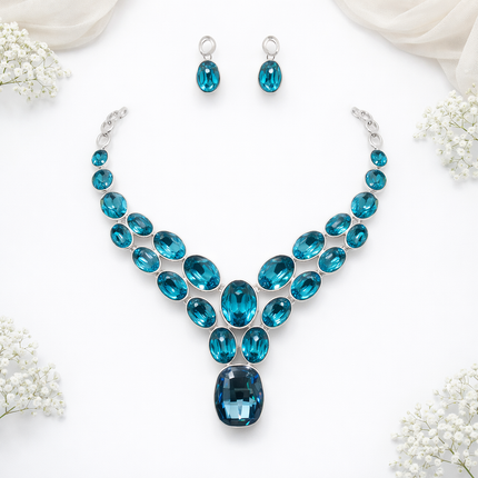 Azure Cascade Zirconia Jewelry Set
