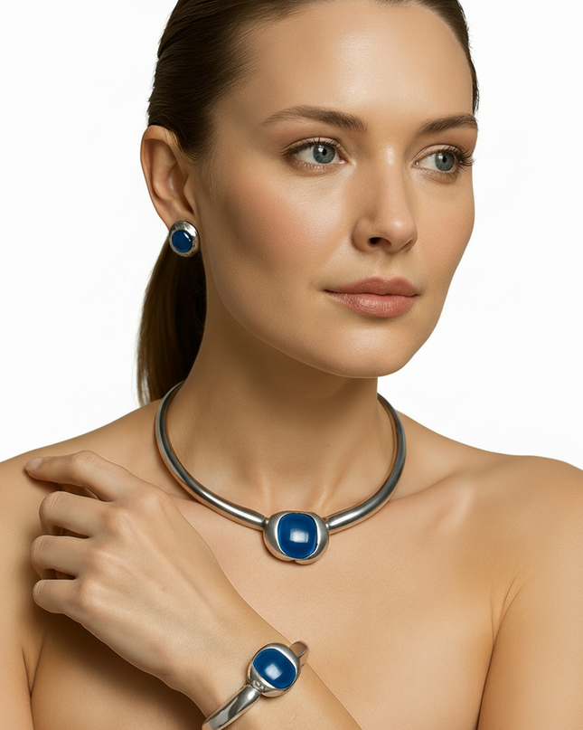 Elegant Aqua Glow Jewelry Set