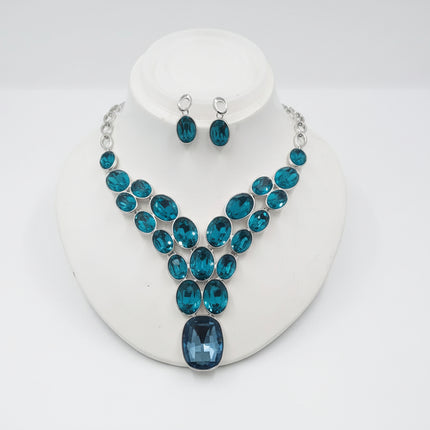 Azure Cascade Zirconia Jewelry Set