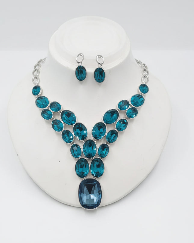 Azure Cascade Zirconia Jewelry Set