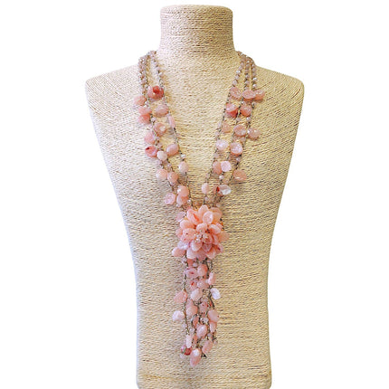 Pastel Pink Necklace | Flower Necklace | Spring Necklace