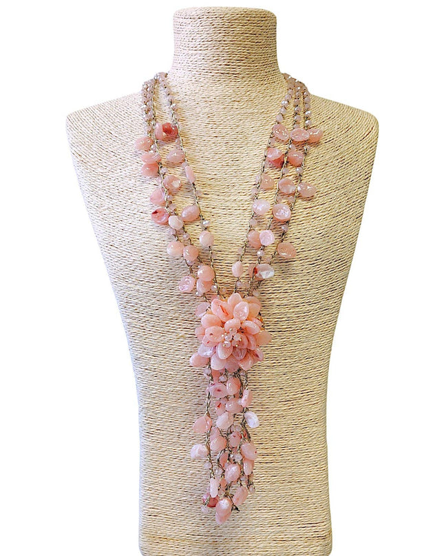 Pastel Pink Necklace | Flower Necklace | Spring Necklace