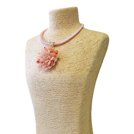 Flower Necklace | Pink Necklace | Floral | Pastel | Short