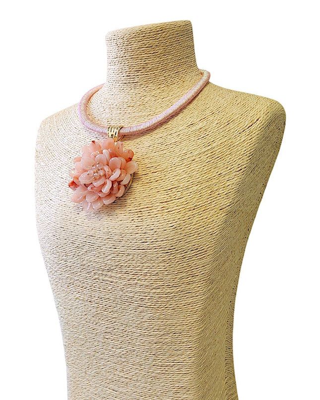 Flower Necklace | Pink Necklace | Floral | Pastel | Short