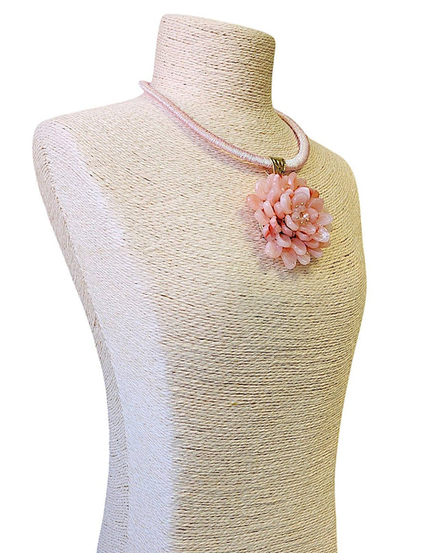 Flower Necklace | Pink Necklace | Floral | Pastel | Short