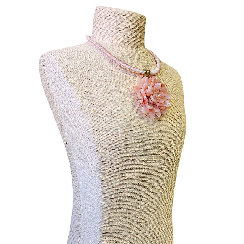 Flower Necklace | Pink Necklace | Floral | Pastel | Short