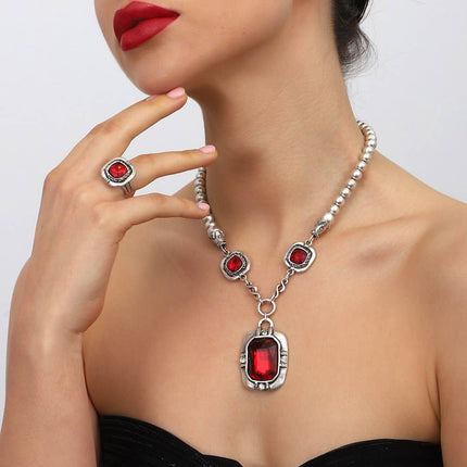Fine silver plated hand made jewelry set